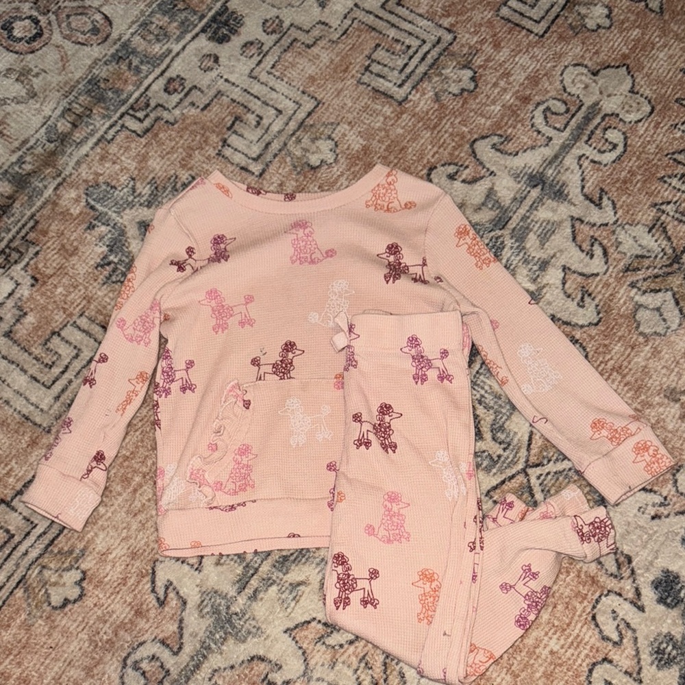 Pink Poodle Print Set